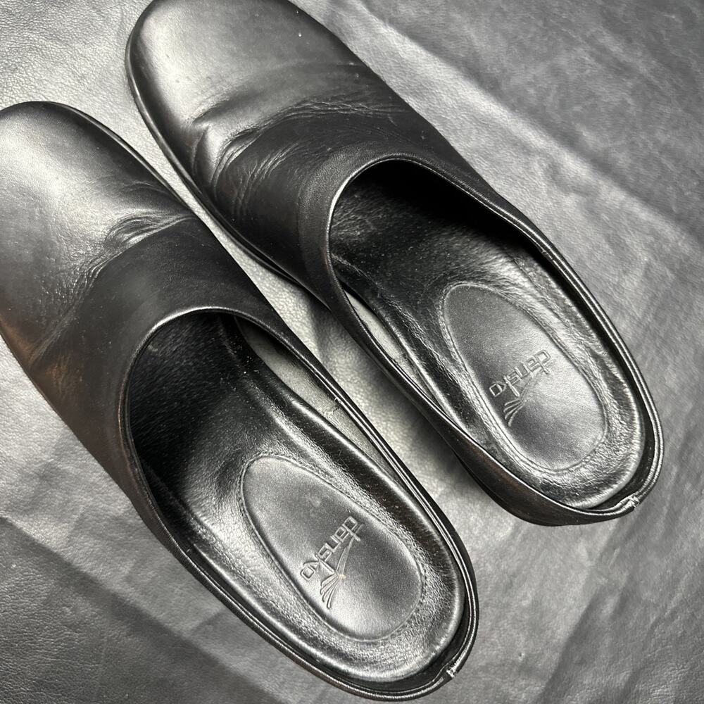 Dansko Professional Clog 39 US 8.5 9 Black Leather Stapled Nursing Medical - 800 - Picture 10 of 14